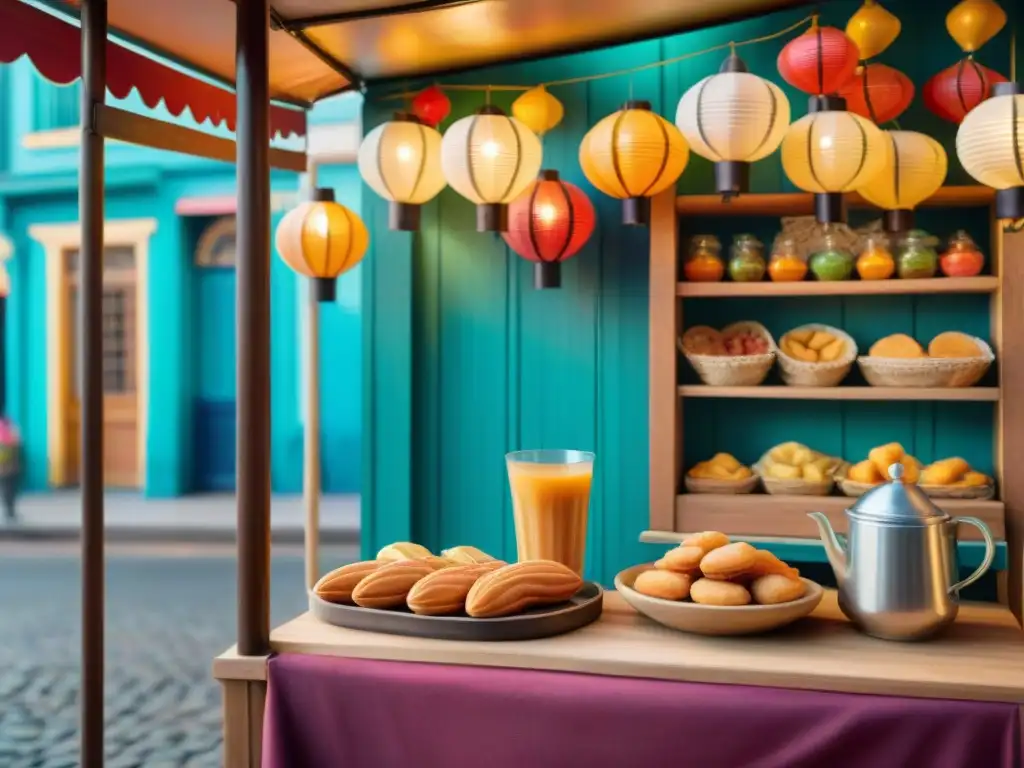 Acogedor B&B en Carnaval: Detalles Coloridos y Festivos Un acogedor bed and breakfast en medio de un bullicioso carnaval, con decoración festiva y delicias locales