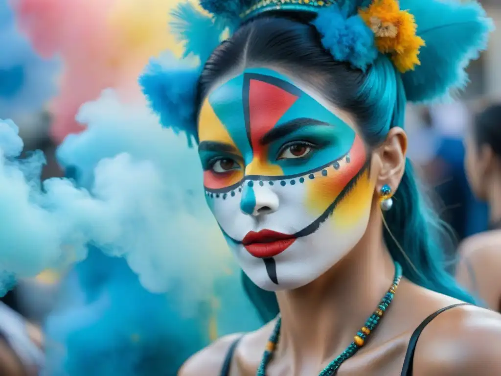 Body painters en Uruguay: arte y pasión en Carnaval Artistas de body painting Uruguay crean diseños coloridos inspirados en motivos tradicionales, en medio del vibrante Carnaval de Montevideo