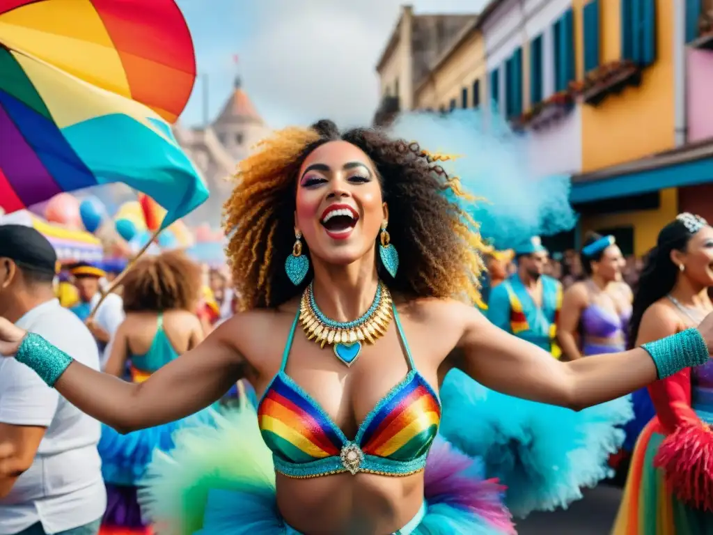 Carnaval Uruguayo: Celebración LGBTQ+ llena de diversidad y alegría Una celebración inclusiva y vibrante de la comunidad LGBTQ+ en Carnaval Uruguayo