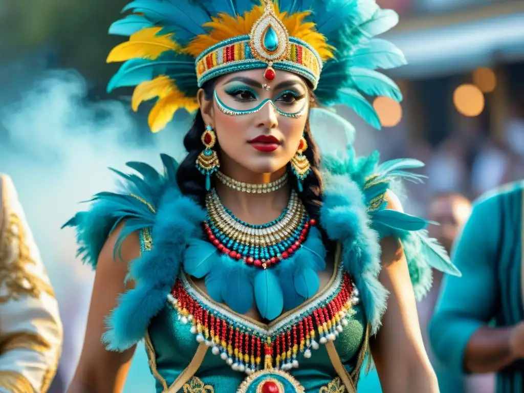 Arte del Carnaval Uruguayo: trajes vibrantes y detallados Una colorida exhibición de trajes de carnaval restaurados, cada uno con historias únicas de tradición y creatividad