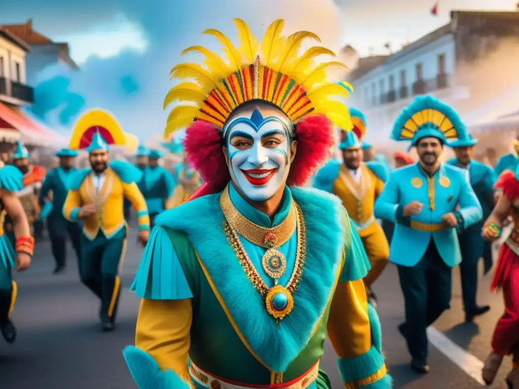 Desfile de Carnaval en Uruguay: Tradición y Tecnología Colorido Carnaval en Uruguay fusiona tradición y tecnología