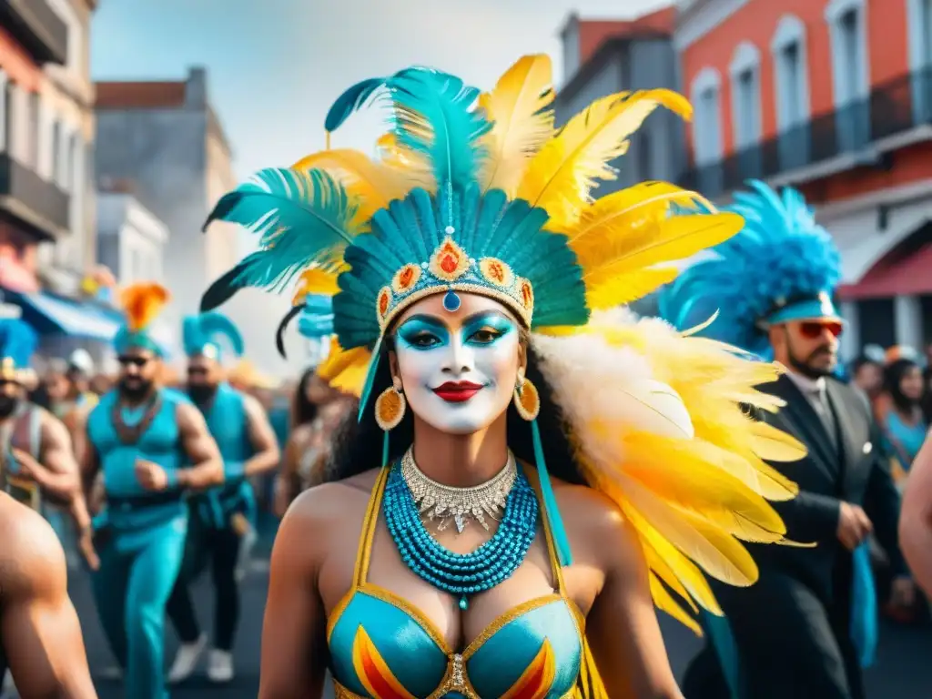 Carnaval LGBT+ en Uruguay: celebración y diversidad Colorido Carnaval en Uruguay con agrupaciones LGBT+ celebrando la diversidad y la unión