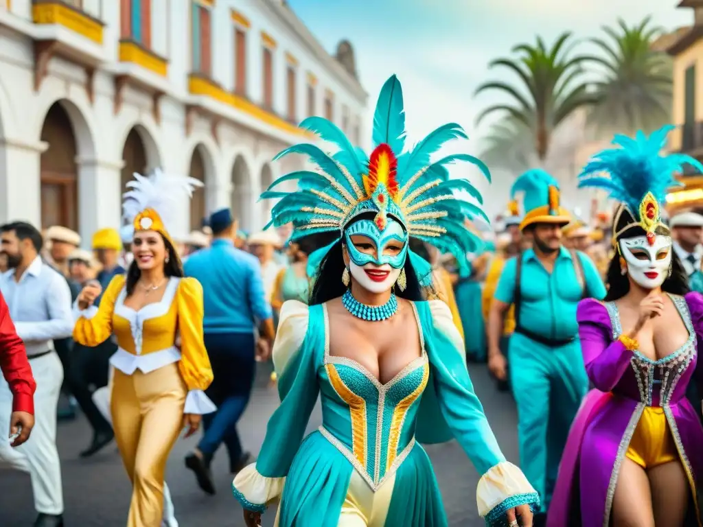 Colorido Carnaval Uruguayo: diversidad y alegría en el desfile, evolución inclusión Carnaval Uruguayo