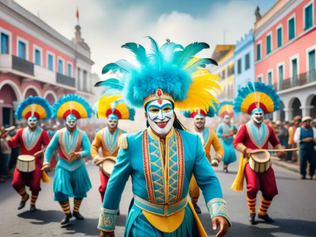 Murga colorida en Carnaval de Uruguay Colorido carnaval uruguayo: murgas, política y alegría en las calles de Montevideo