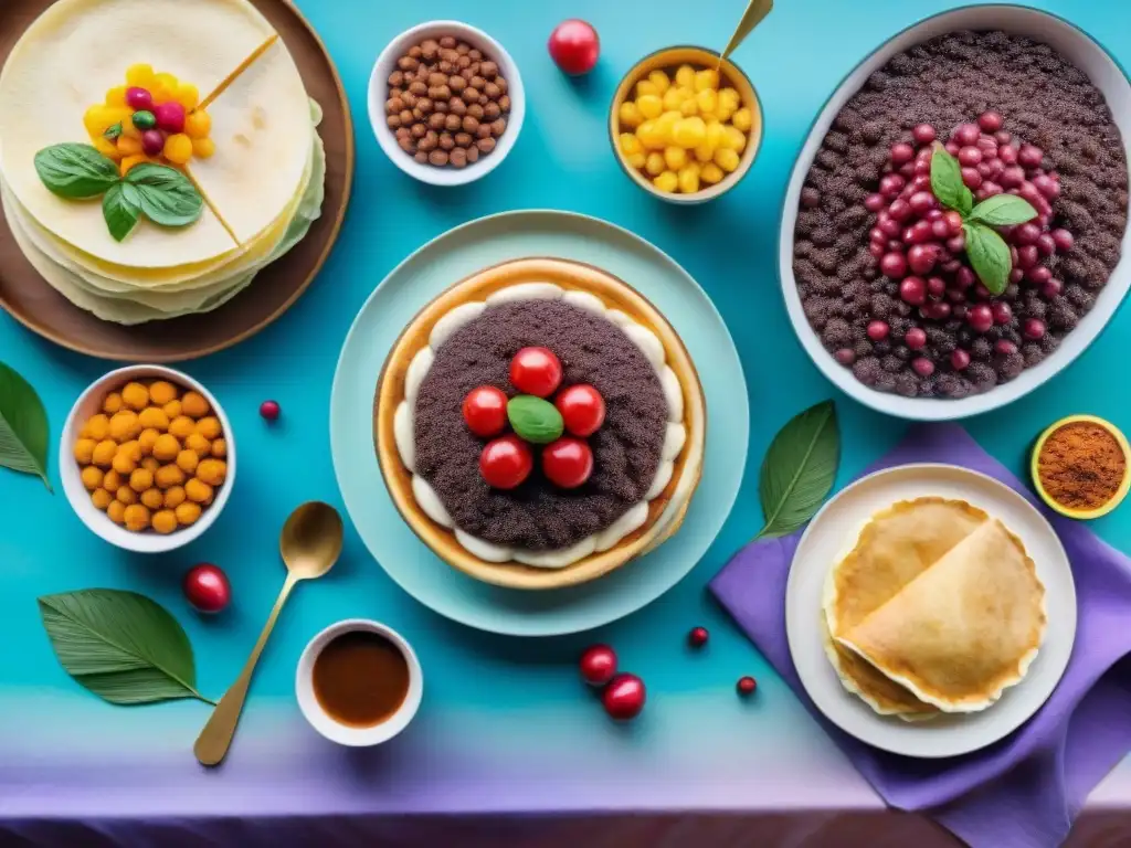 Delicias del Carnaval: Festín colorido de sabores tradicionales Deliciosa variedad de alimentos tradicionales de Carnaval para evitar malestares