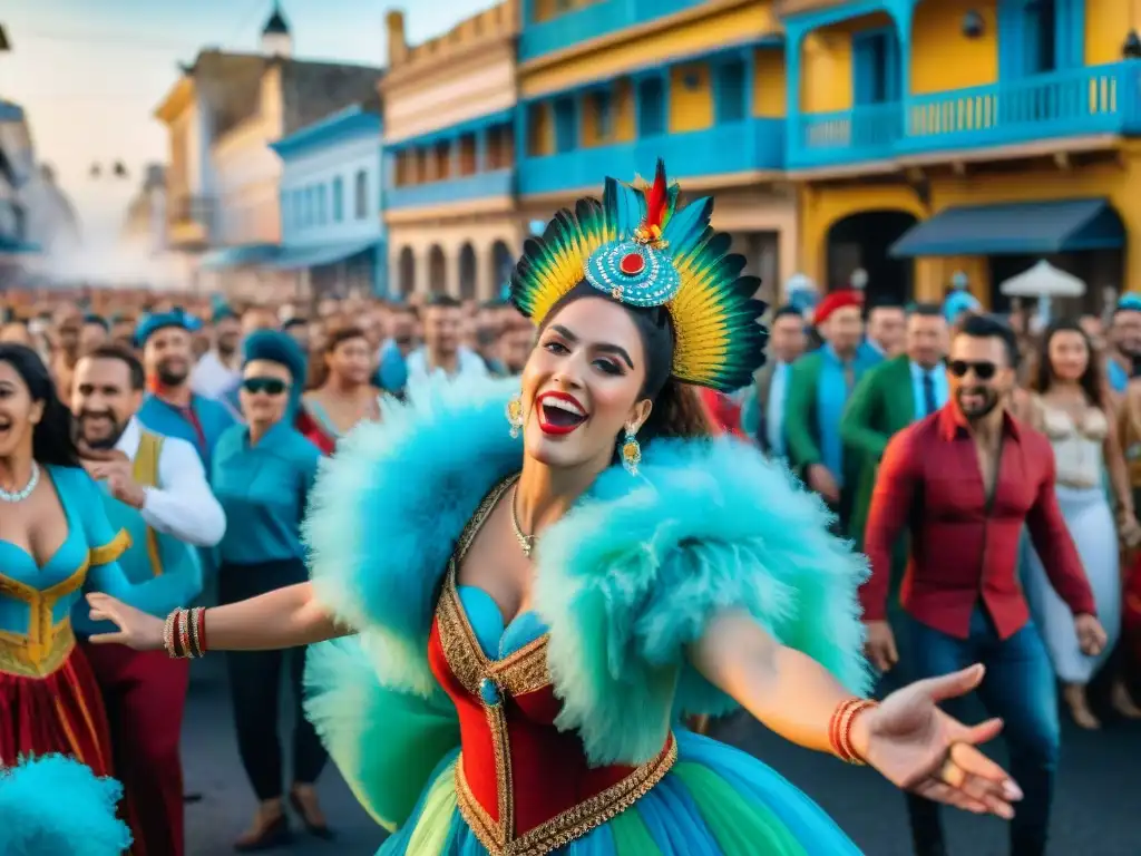 Carnaval en Uruguay: Calle vibrante y colorida Desfile de Carnaval en Uruguay con documentales cortos