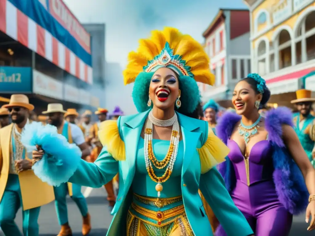 Desfile de Carnaval Eco-Friendly: Trajes Reciclados Desfile de carnaval con trajes ecológicos elaborados con materiales reciclados