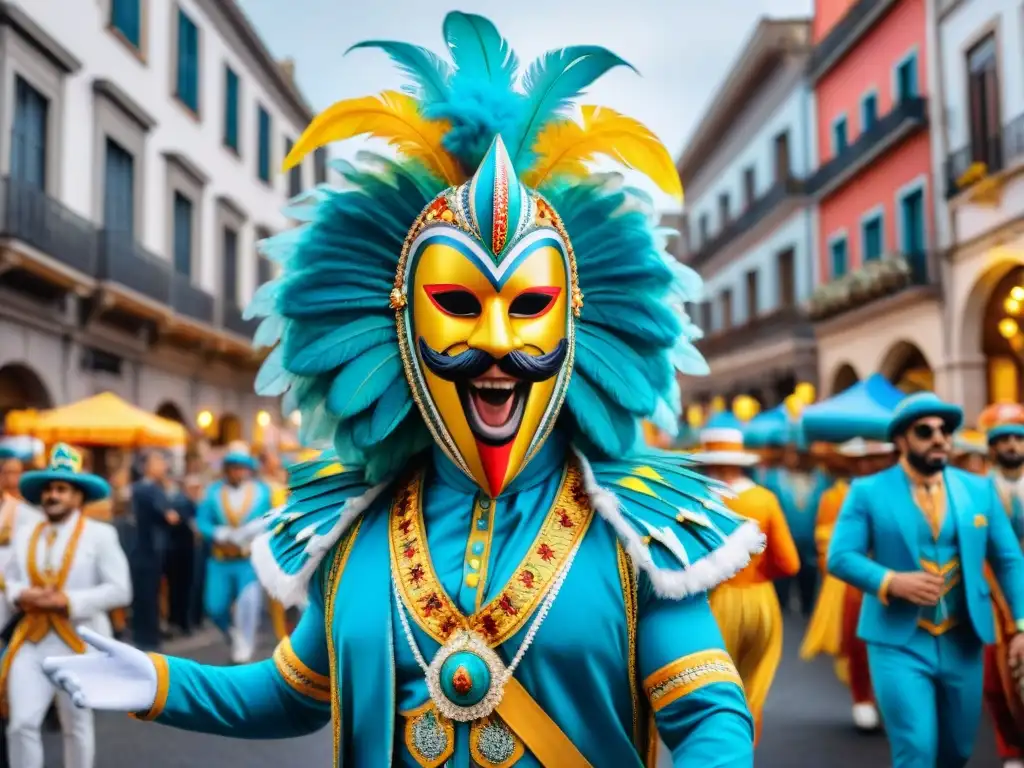Carnaval en Uruguay: Desfile colorido y animado Desfile colorido y animado del Carnaval Uruguayo con evolución de parodias y elementos teatrales
