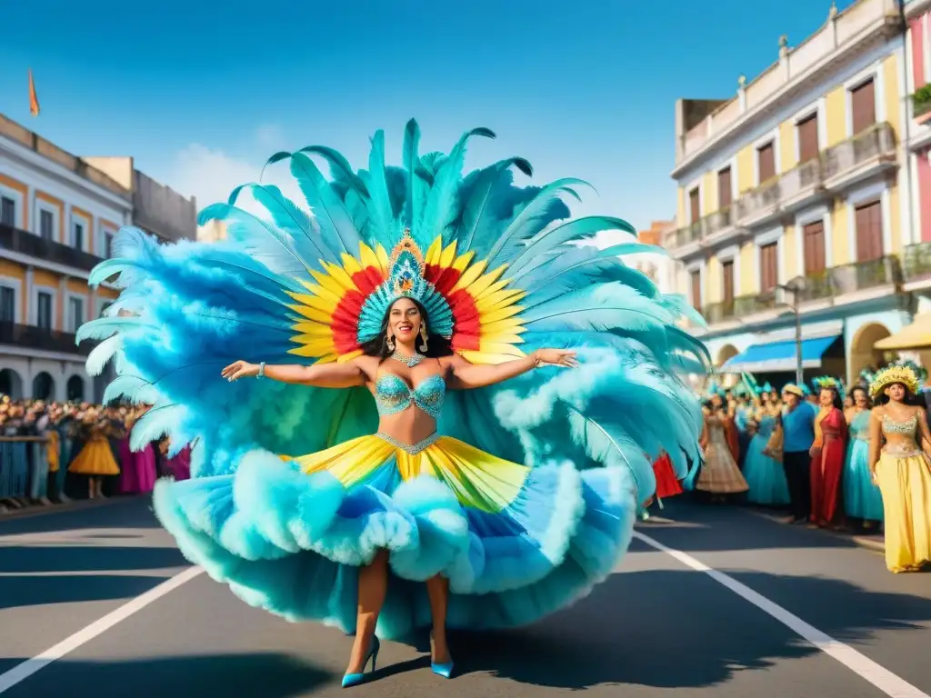 Deslumbrante Carnaval en Uruguay: ¡celebración vibrante en Montevideo! Desfile colorido del Carnaval Uruguayo con impacto ambiental sostenible
