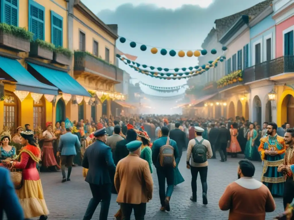 Carnaval en Uruguay: explosión de color y cultura Desfile colorido en Carnaval Uruguayo, impacto ambiental Carnaval Uruguayo
