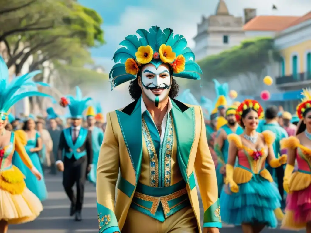 Desfile ecológico: Carnaval sostenible en Uruguay Desfile ecológico en Uruguay: Carnaval sostenible con carrozas florales y danzas alegres