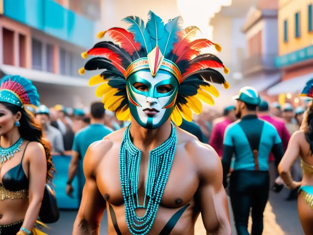 Desfile de Carnaval futurista en Uruguay con Big Data y tecnología Desfile futurista de Carnaval en Uruguay con tendencias Big Data y trajes hightech