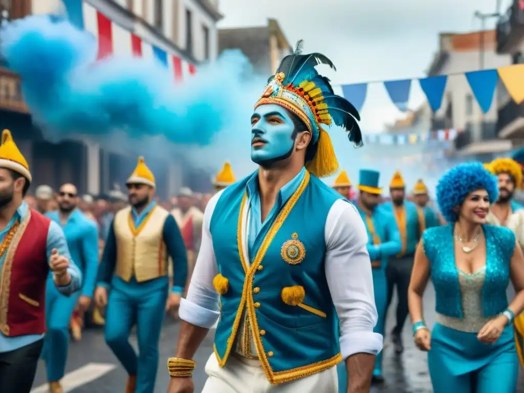 Desfile vibrante de Carnaval en Uruguay con aplicaciones móviles Carnaval Uruguayo
