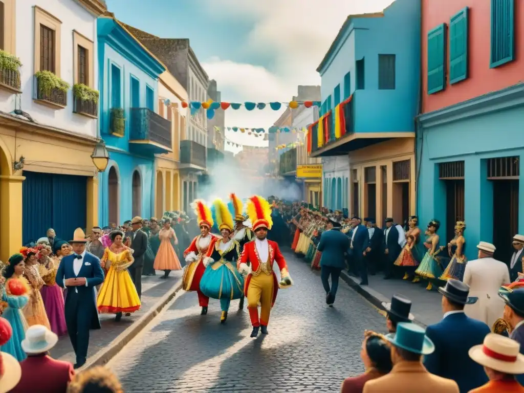 Carnaval uruguayo: desfile vibrante y colorido Desfile vibrante de Carnaval en Uruguay: historia y evolución del Carnaval Uruguayo