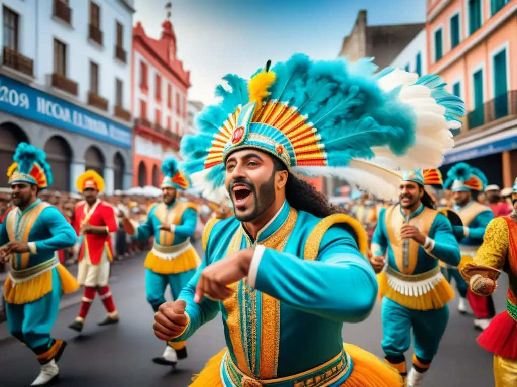 Deslumbrante Carnaval en Uruguay: fiesta de colores y tradiciones Un desfile vibrante de Carnaval en Uruguay: fusión cultural Carnaval Uruguayo