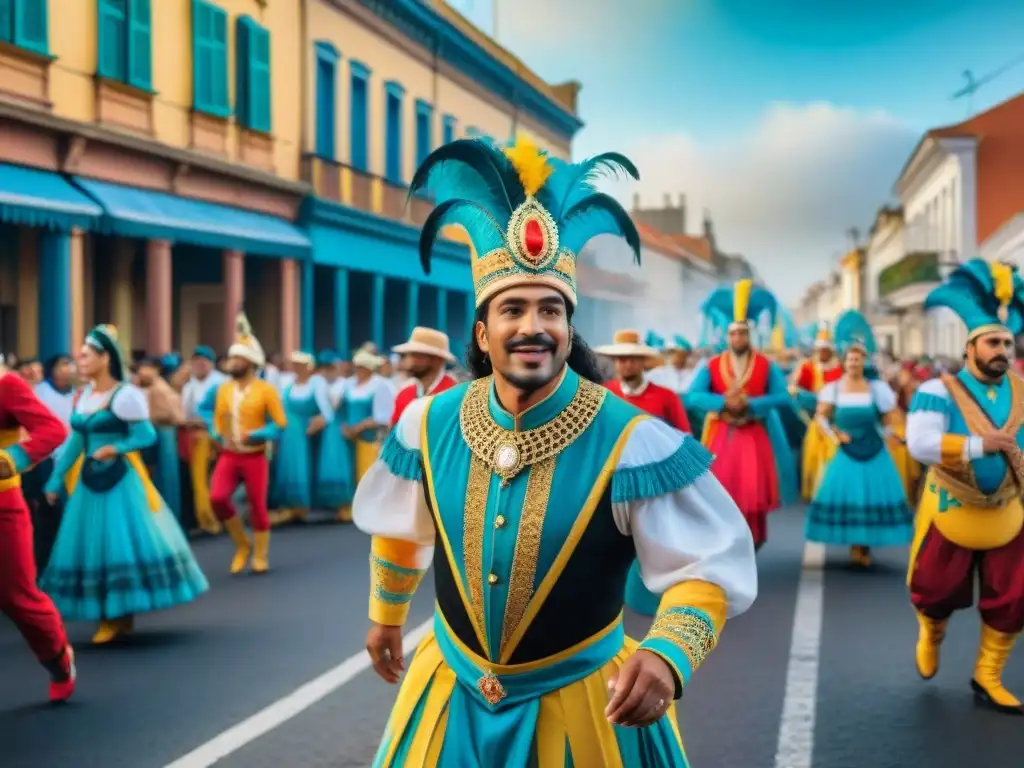 Carnaval en Uruguay: Desfile vibrante y colorido Desfile vibrante de Carnaval en Uruguay con historia evolución Carnaval Uruguayo