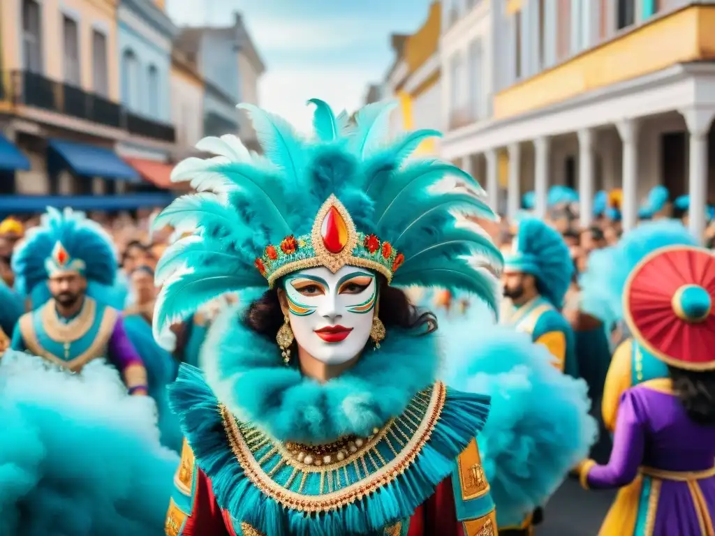 Carnaval en Uruguay: Desfile vibrante de color y cultura Desfile vibrante de Carnaval en Uruguay con oportunidades económicas