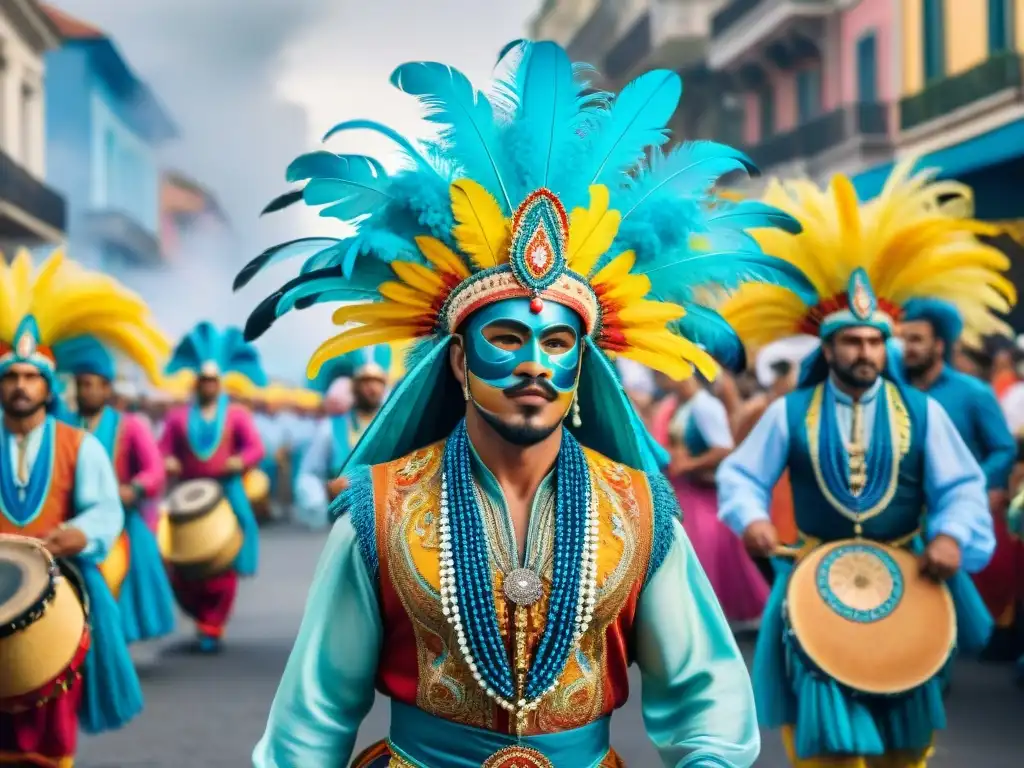 Vibrante desfile de Carnaval en Uruguay Desfile vibrante en Carnaval Uruguayo: Desafío preservar tradiciones