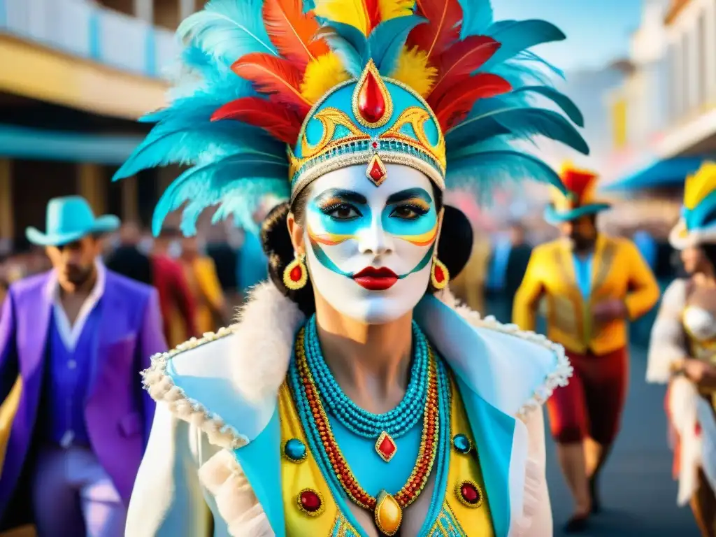Desfile vibrante en el Carnaval de Uruguay: evolución de trajes Desfile vibrante en el Carnaval Uruguayo, evolución vestuarios