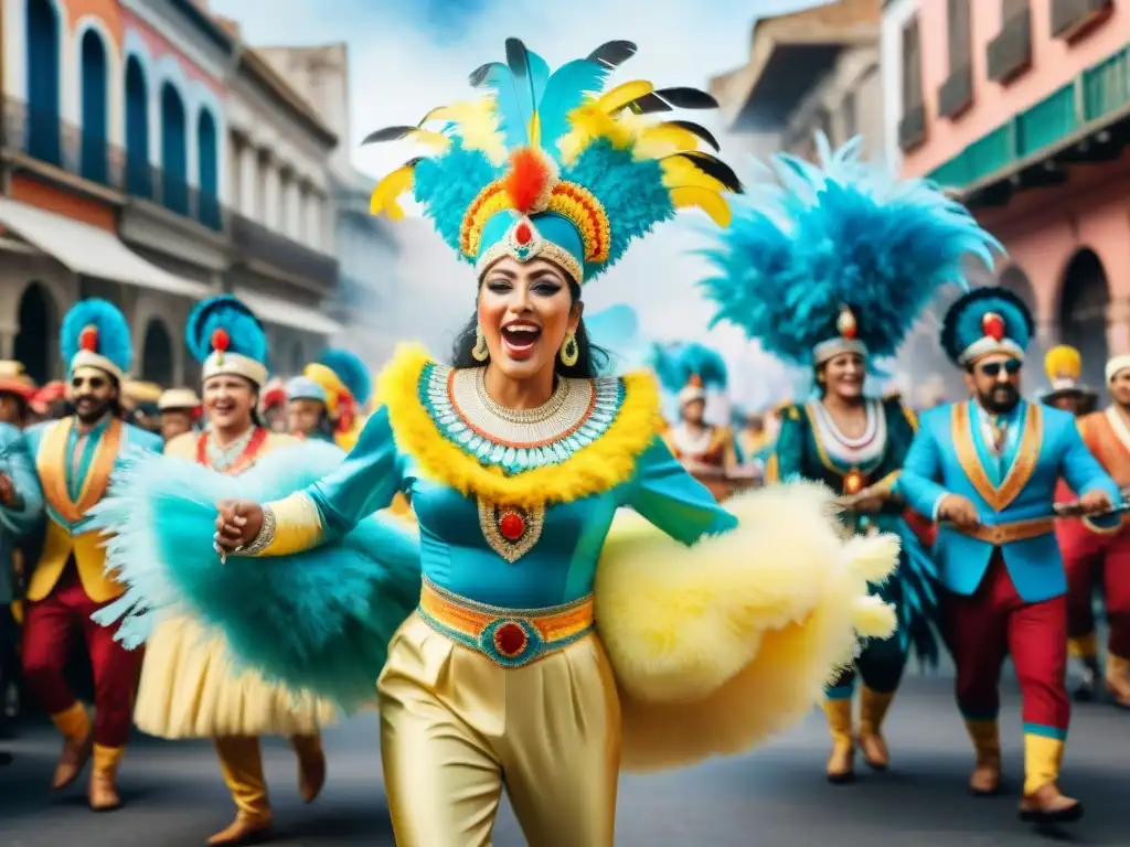 Deslumbrante comparsa en Uruguay: tradición y alegría Un desfile vibrante de comparsas en Uruguay: impacto, identidad y Carnaval Uruguayo