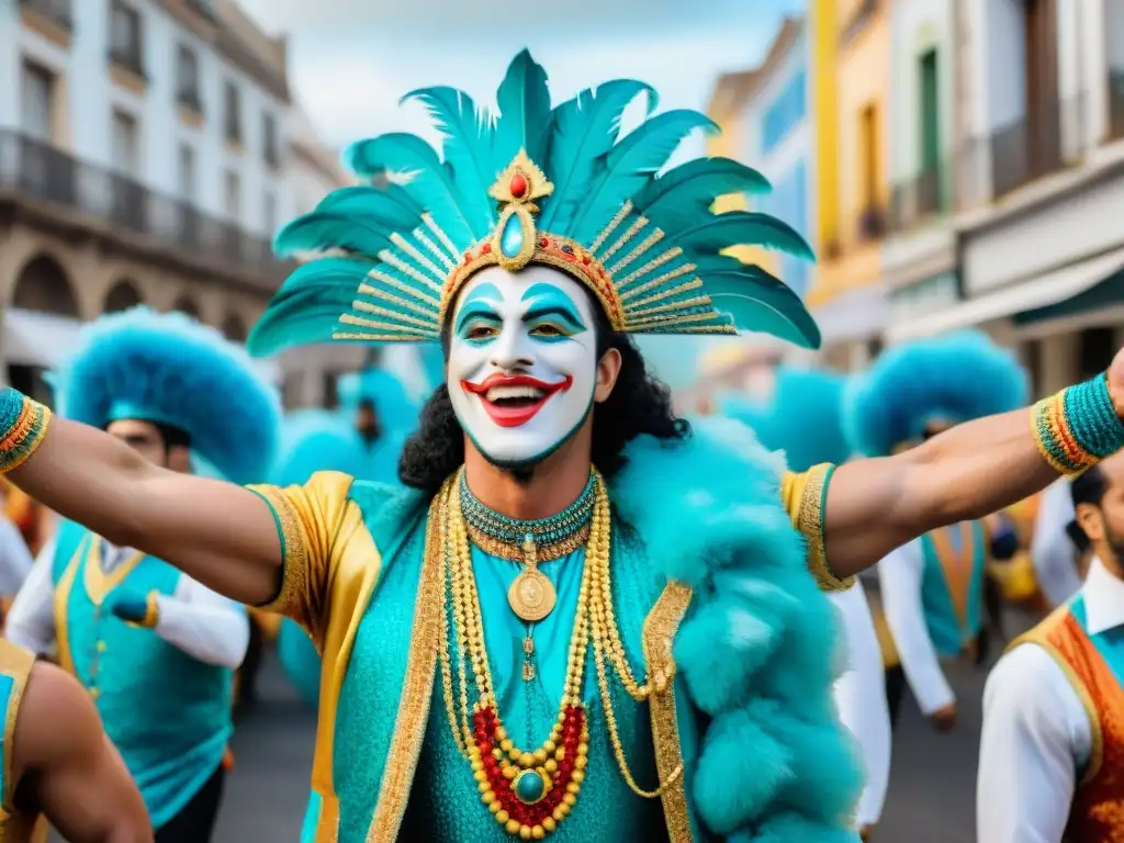 Deslumbrante desfile de carnaval en Uruguay: ¡alegría y color! Deslumbrante carnaval en Uruguay: desfiles, danzas, colores y alegría