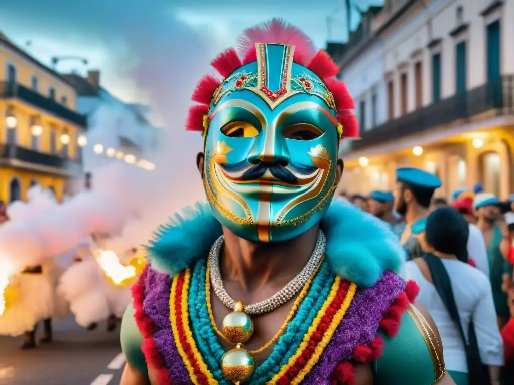 Carnaval en Uruguay: Desfile vibrante con realidad aumentada Deslumbrante Carnaval Uruguayo con toque de realidad aumentada