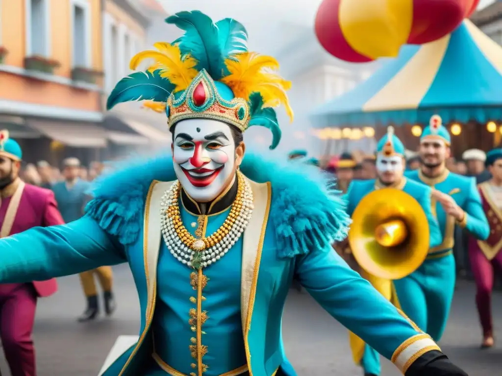 Deslumbrante desfile de carnaval en Uruguay: tradición y tecnología Deslumbrante Carnaval Uruguayo fusiona tecnología en vibrante desfile de colores y alegría