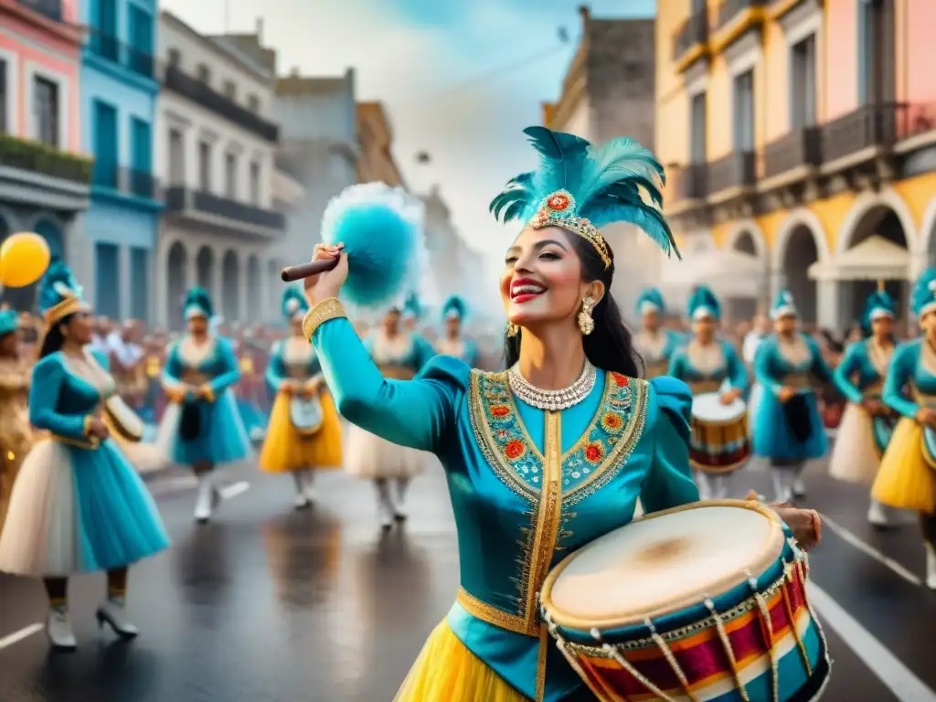 Desfile de Carnaval en Uruguay: Color y alegría en Montevideo Deslumbrante desfile de carnaval en Uruguay con comparsas y música tradicional