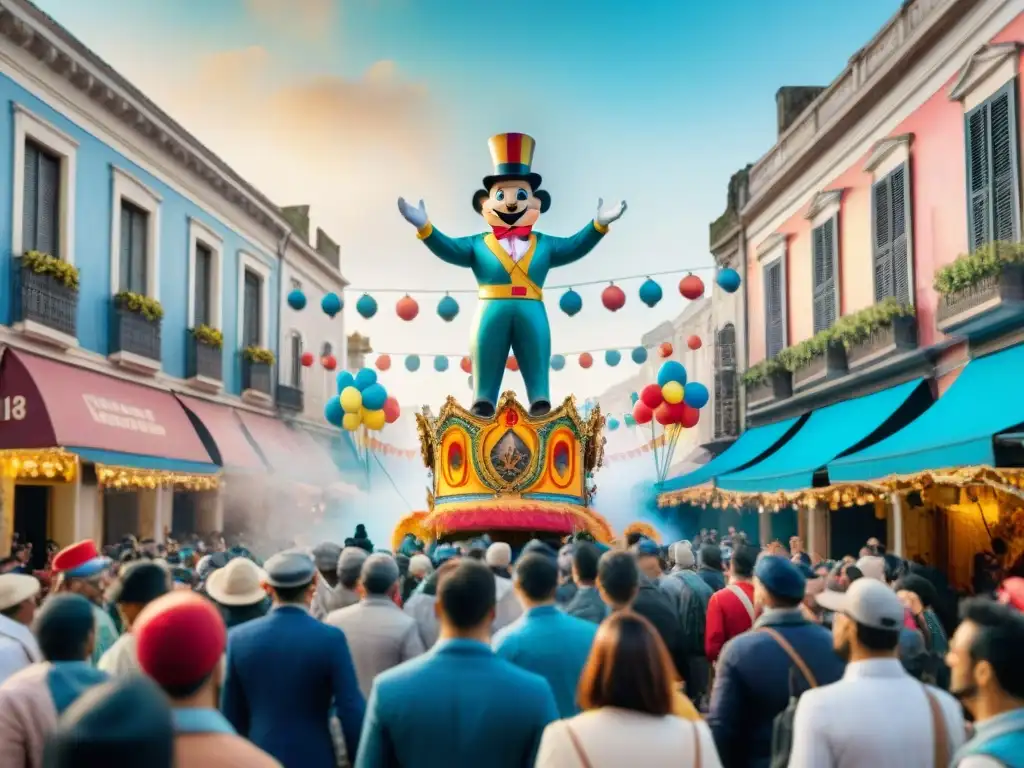 Desfile vibrante en el Carnaval uruguayo Deslumbrante desfile de Carnaval en Uruguay con estrategias de marketing