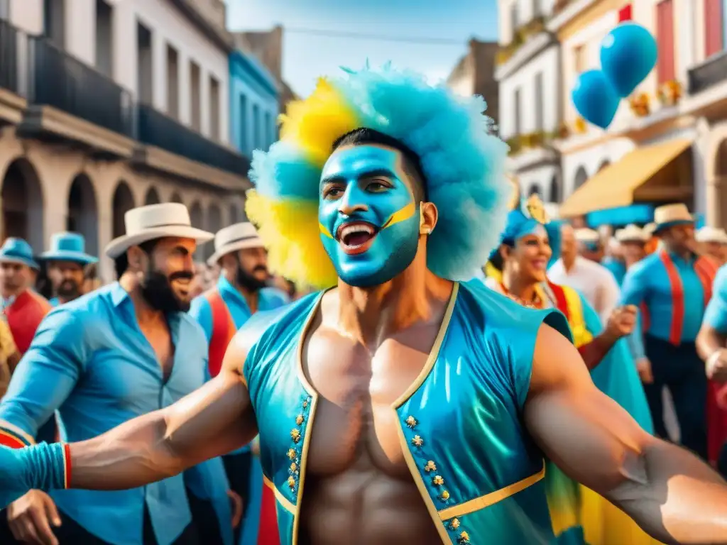 Deslumbrante desfile de Carnaval en Uruguay con platos típicos y danzas folclóricas