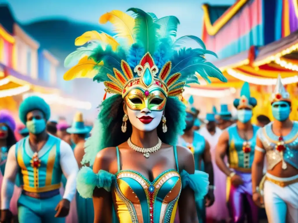 Desfile de Carnaval: Tradición y Tecnología LED Un deslumbrante desfile de Carnaval con trajes LED, fusionando tradición e innovación