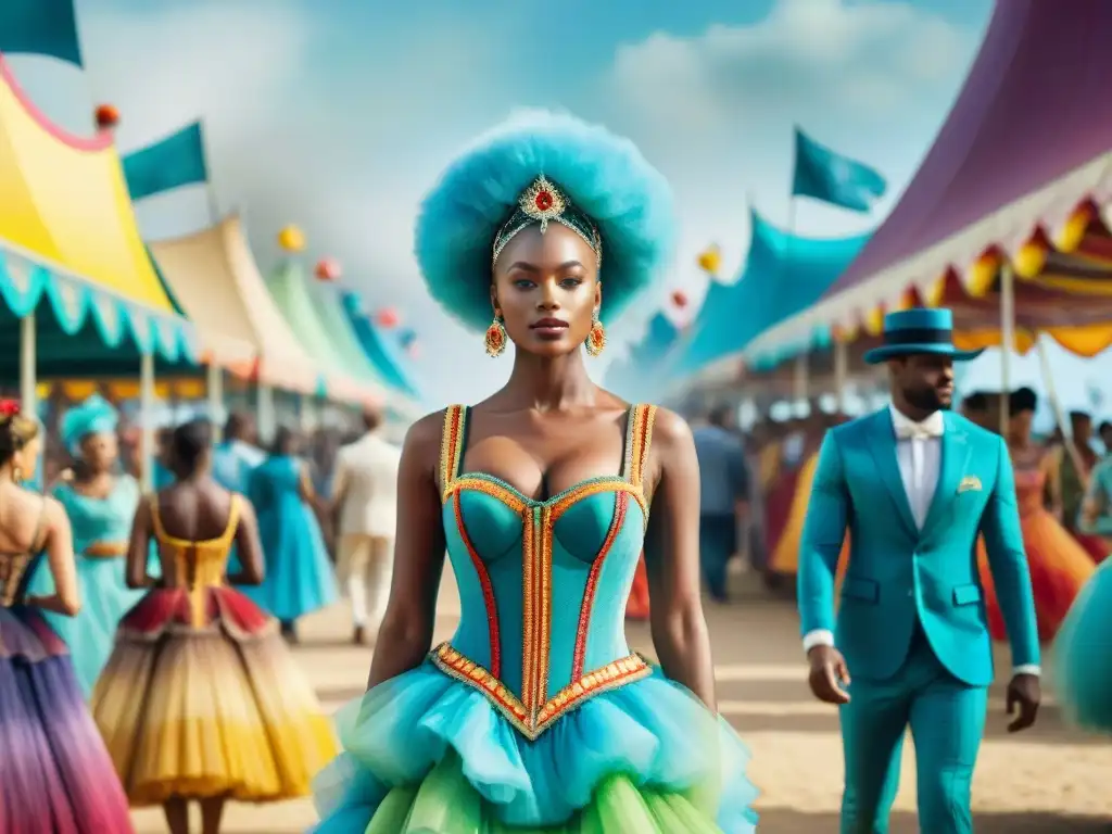 Desfile ecológico: Carnaval sostenible con trajes vibrantes Deslumbrante desfile de carnaval con trajes ecofriendly