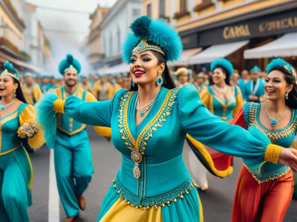 Deslumbrante desfile de Carnaval Uruguayo Deslumbrante desfile de Carnaval Uruguayo con sonidos característicos del Carnaval Uruguayo