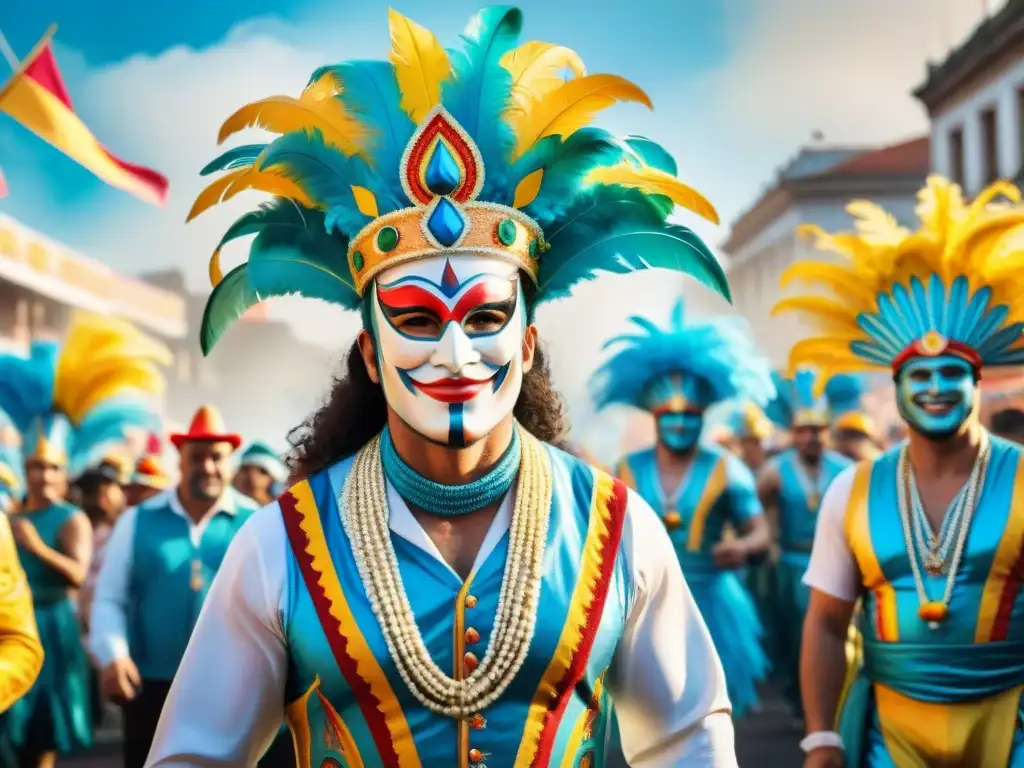 Deslumbrante desfile de Carnaval en Uruguay Deslumbrante desfile de Carnaval Uruguayo con merchandising oficial