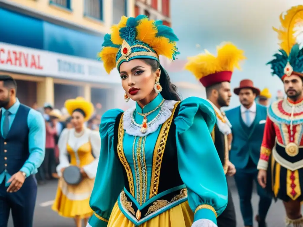 Carnaval multicultural: trajes vibrantes de todo el mundo Deslumbrante diseño de vestuario en Carnaval de diversas culturas en un vibrante desfile internacional