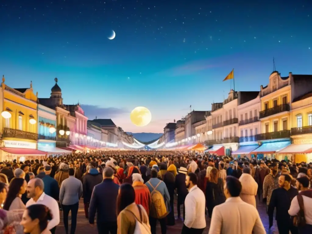 Deslumbrante Carnaval Nocturno en Uruguay Deslumbrante iluminación en el Carnaval de Uruguay