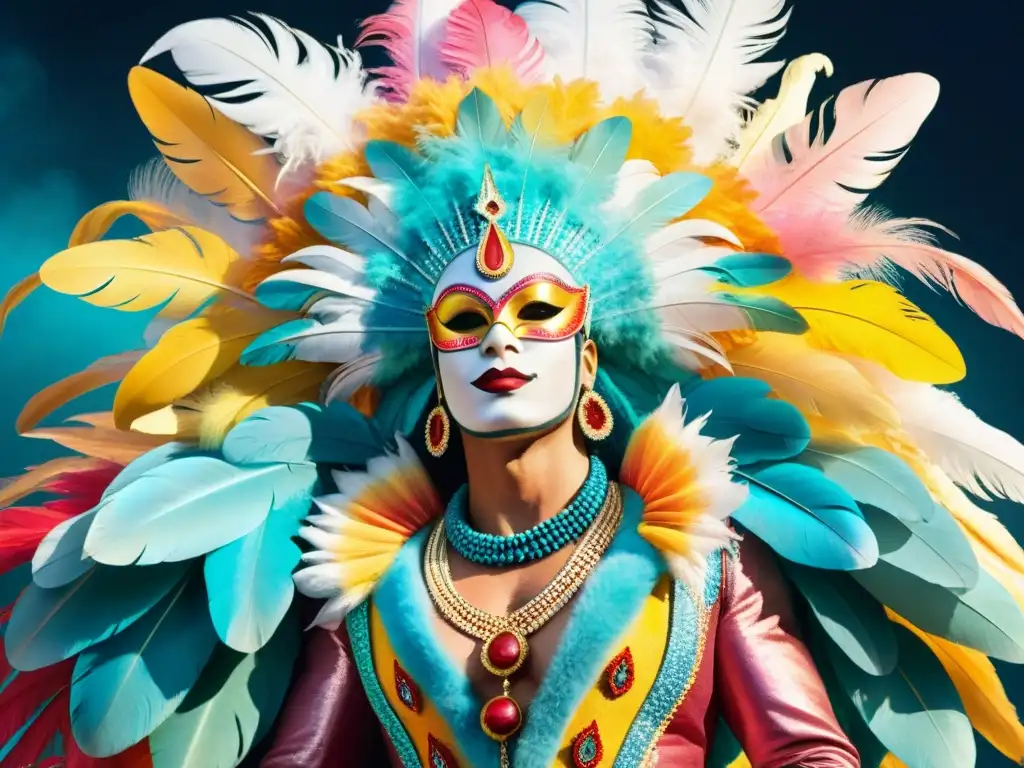 Retrato acuarela vibrante de artistas de carnaval uruguayo Un detallado acuarela de artistas del Carnaval Uruguayo, reflejando la vida vibrante de los artistas de revistas