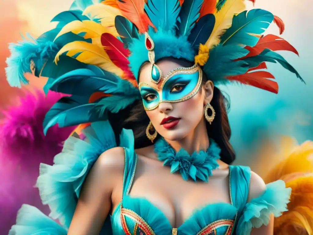 Diseñadores crean trajes de carnaval modernos en acuarela vibrante Diseñadores jóvenes revolucionan el Carnaval Uruguayo con creatividad y energía