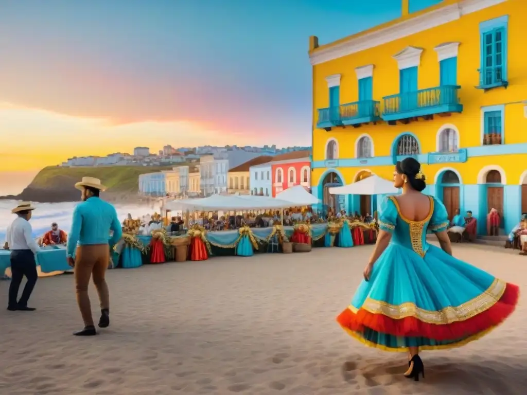 Carnaval en Uruguay: pintoresco pueblo costero en fiesta Escena vibrante del Carnaval en Uruguay, promociones hoteles Carnaval Uruguay