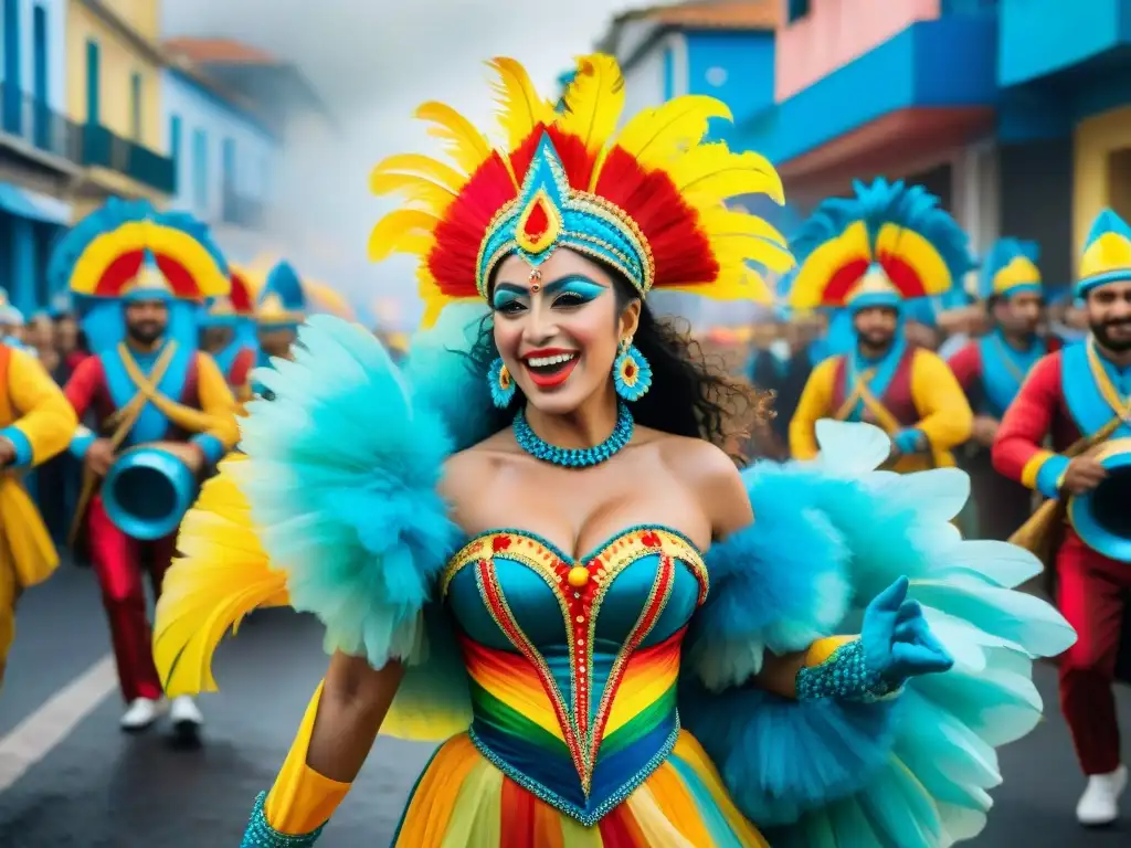 Deslumbrante Carnaval en Uruguay: baile, color y alegría Explosión de color y alegría en un vibrante Carnaval Uruguayo