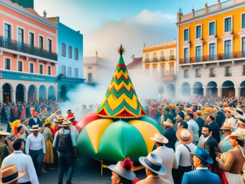 Festividad vibrante del Carnaval Uruguayo con impacto económico