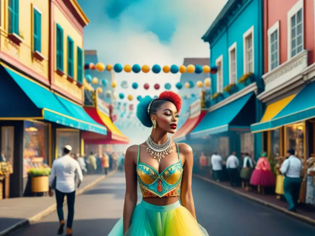 Arte callejero y carnaval: explosión de color y alegría Festivo carnaval urbano con tags arte callejero carnavalero