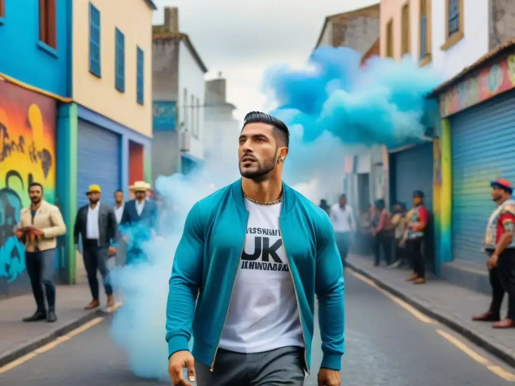 Vibrante Carnaval Uruguayo: Arte callejero y colorida celebración Graffiti Carnaval Uruguayo transforma ciudad con colores y ritmo festivo