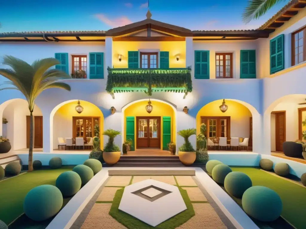 Hotel boutique de lujo en Carnaval uruguayo Un hotel boutique de lujo en las colinas verdes, decorado para el Carnaval Uruguayo