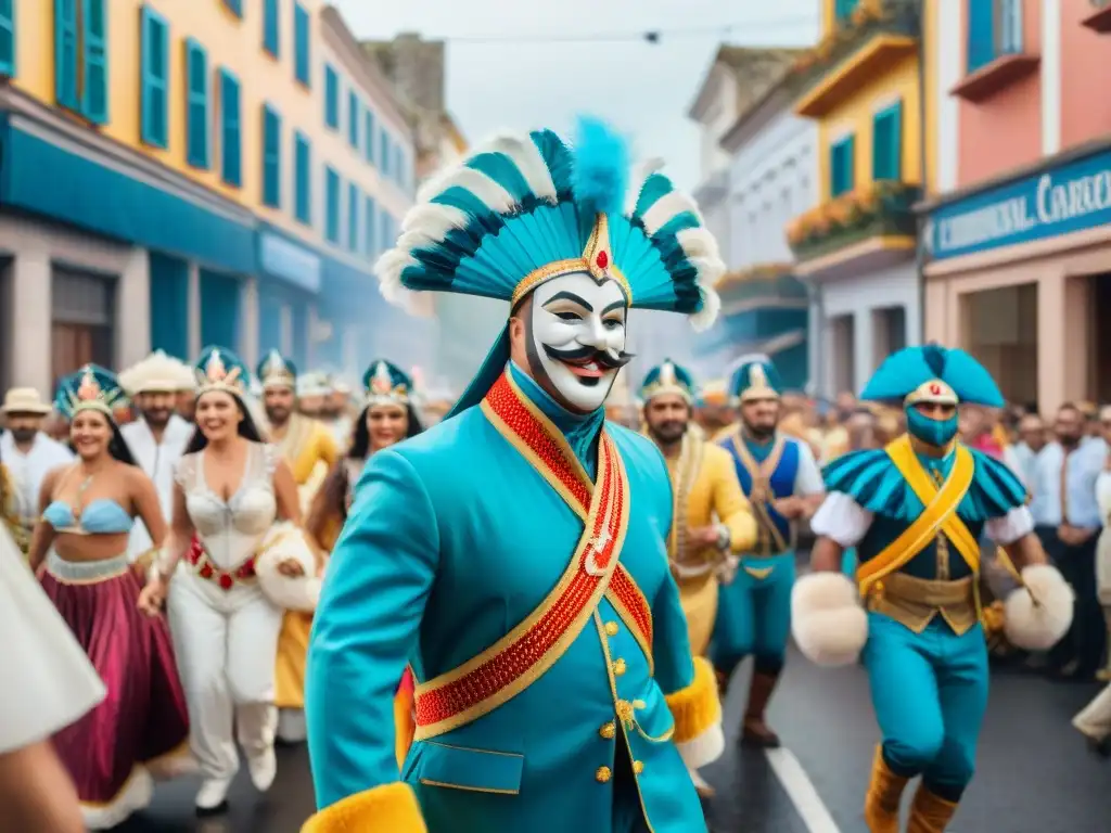 Deslumbrante Carnaval en Uruguay: colorida celebración en las calles Impacto económico del Carnaval Uruguayo: Desfile colorido con carrozas y danzas en las calles de Uruguay