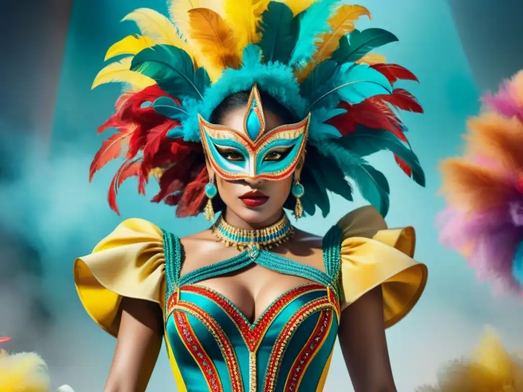 Diseñadores de Carnaval Creando Arte Detallado Intenso trabajo creativo de diseñadores de trajes de carnaval en acuarela detallada