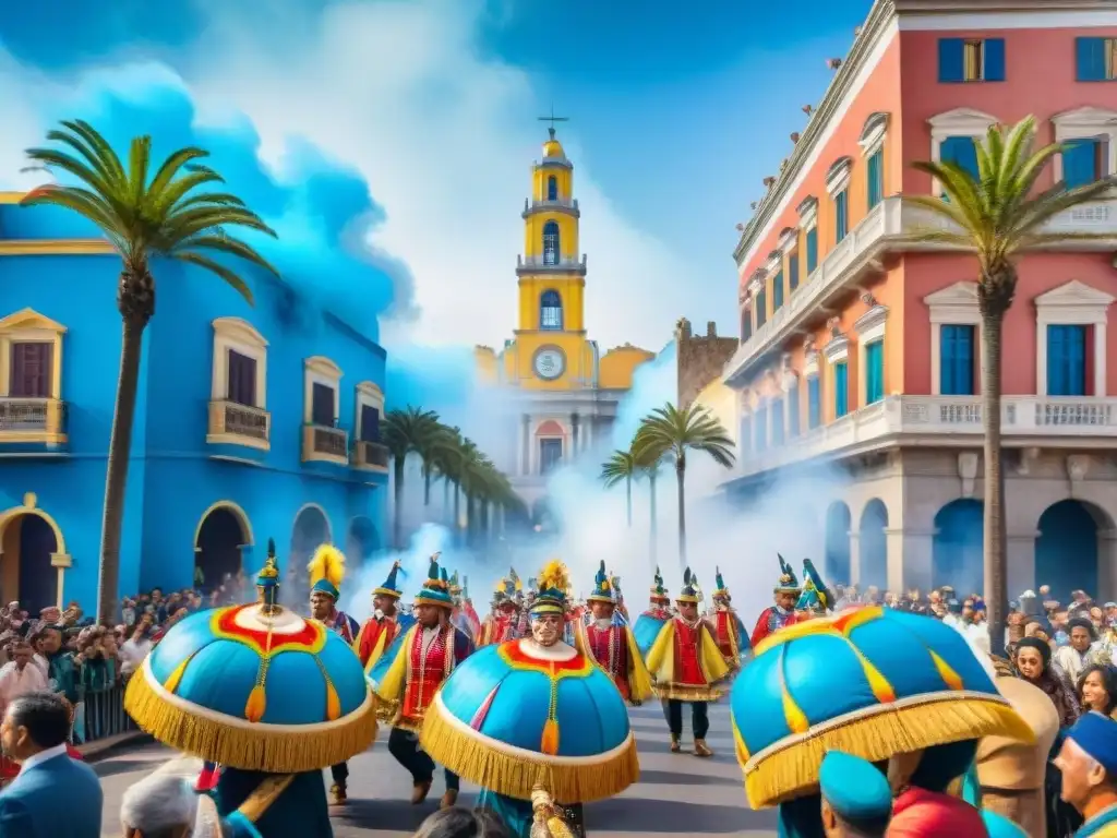 Carnaval en Uruguay: Tamborileros y danzas coloridas Ritmo y color en la Ruta del tambor Carnaval Uruguayo