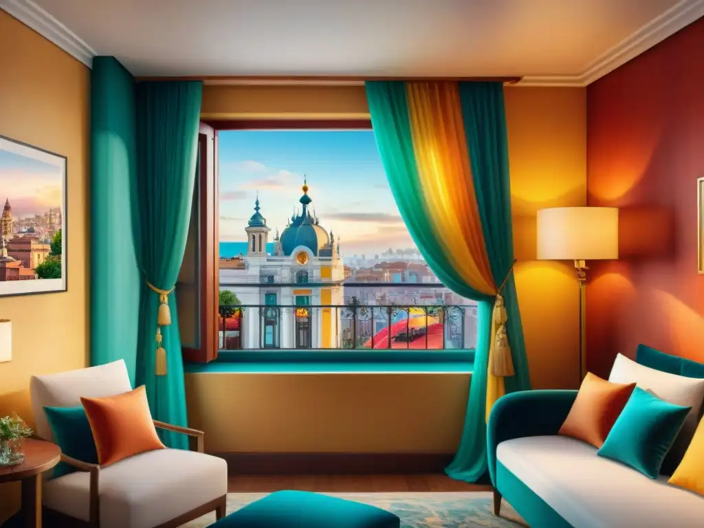 Suite de lujo en Montevideo durante Carnaval Una suite exclusiva en un hotel de Montevideo durante el Carnaval