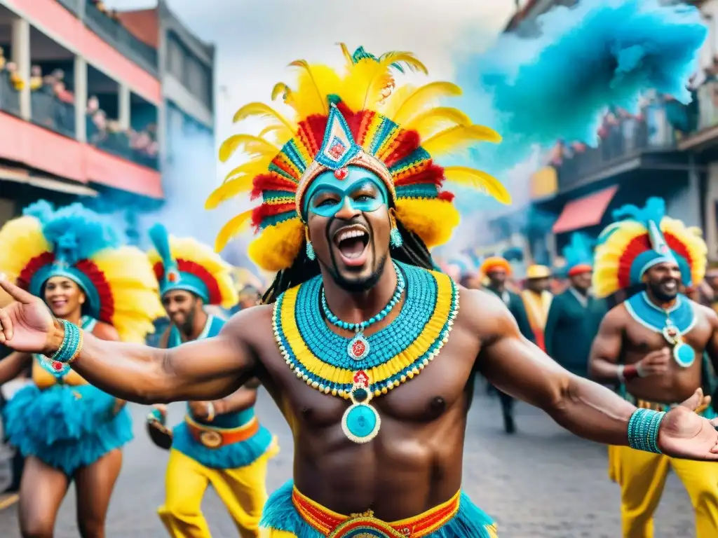 Carnaval en Uruguay: Explosión de colores y cultura africana Vibrante Carnaval en Uruguay con influencia africana en comparsas uruguayas