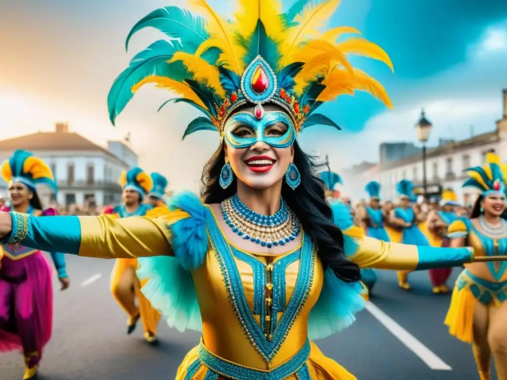 Deslumbrante Carnaval en Uruguay: colores, máscaras y baile Vibrante Carnaval en Uruguay: colores, máscaras y baile a ritmo de música